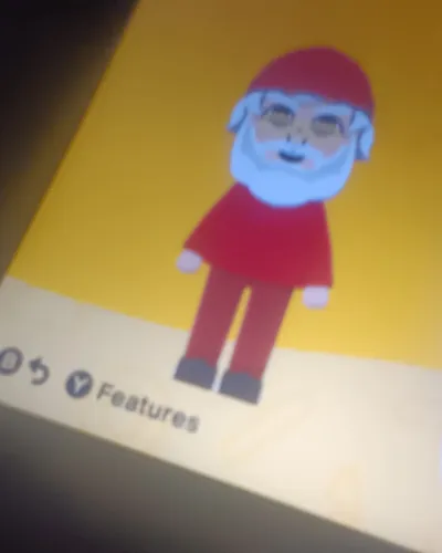 Mii portrait of Santa Claus