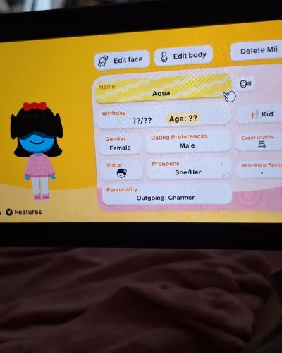 Mii-Porträt von Aqua