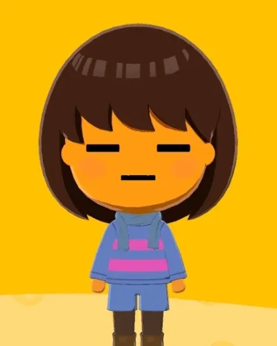 Mii-Porträt von Frisk 2.0 - undertale