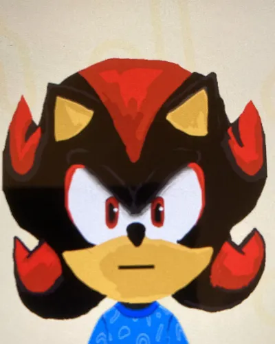 Mii-Porträt von Shadow the Hedgehog