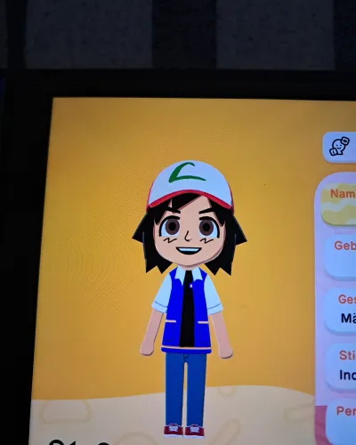 Mii-Porträt von Ash Ketchum