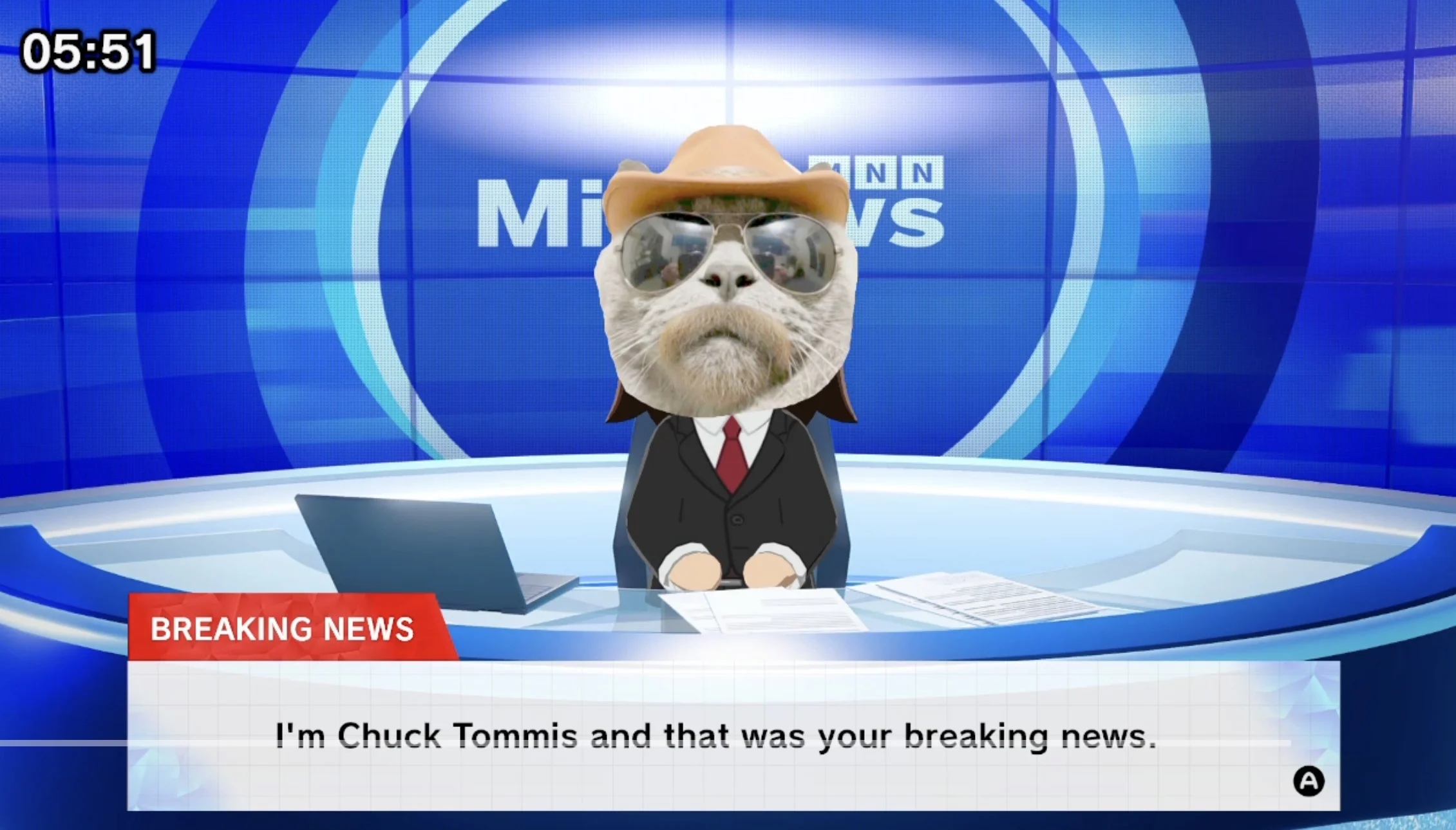 Mii portrait of Chuck Tommis