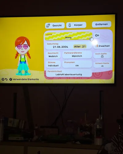 Mii portrait of Anna