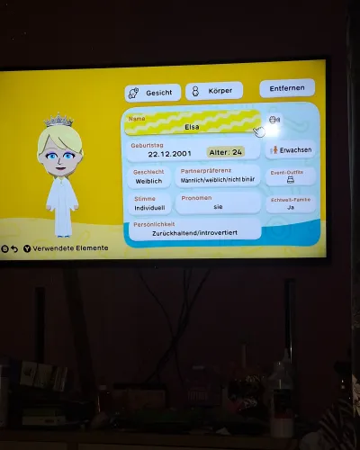 Mii portrait of Elsa