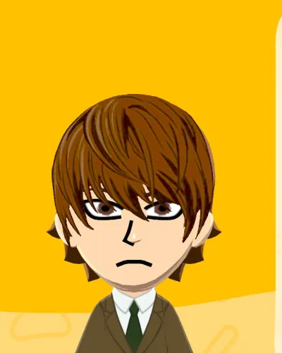 Mii portrait of Light Yagami