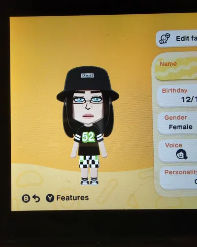 Mii-Porträt von Billie Ellish