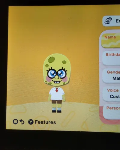 Mii-Porträt von Spongebob Squarepants