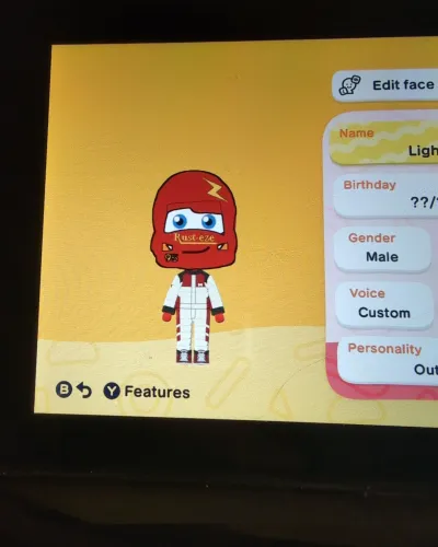 Mii-Porträt von Lightning McQueen