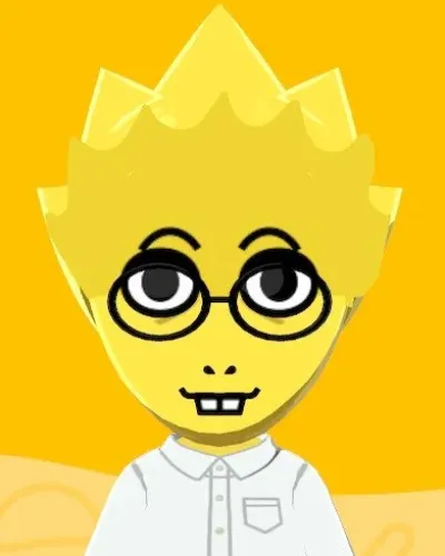 Mii portrait of Alphys