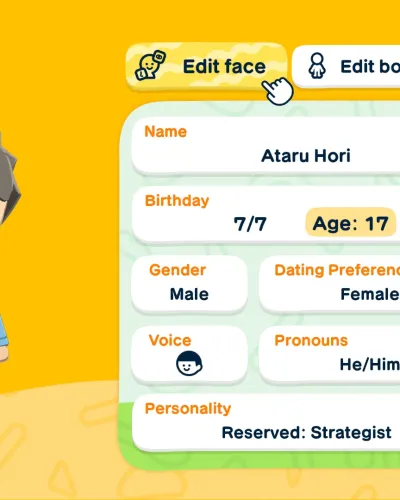 Mii portrait of Ataru Hori