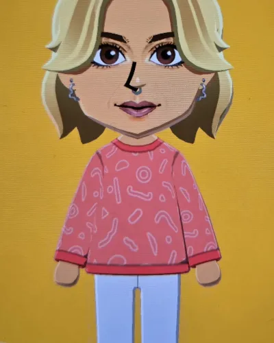 Mii-Porträt von Florence Pugh