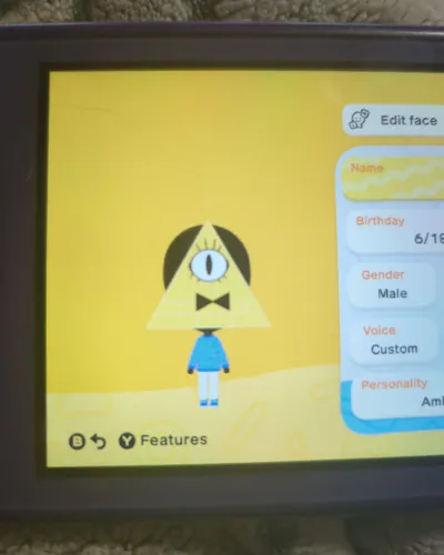 Mii-Porträt von Bill Cipher
