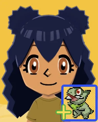 Mii portrait of Iris (Pokemon B&W) + Axew