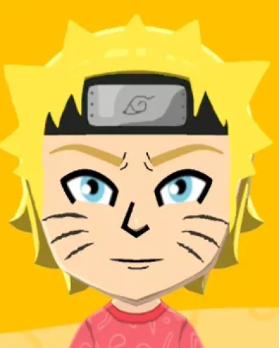 Mii-Porträt von Naruto Uzumaki