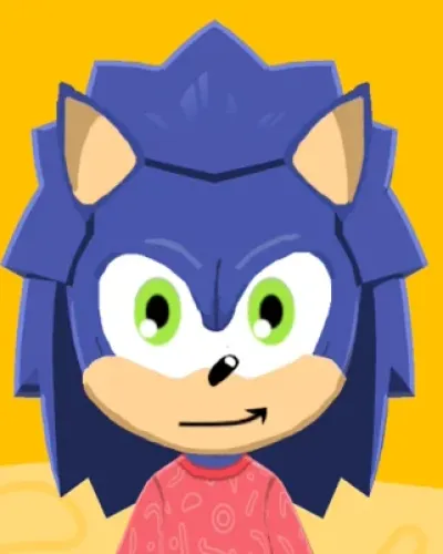 Mii portrait of Sonic The Hedgehog